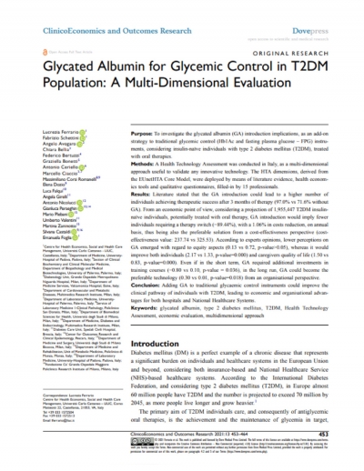 Glycated Albumin for Glycemic Control in T2DM Population: A Multi-Dimensional Evaluation